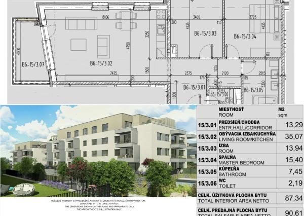 Priestranný 3-izb. byt s pivnicou Pod Vŕškami, ktorý očarí