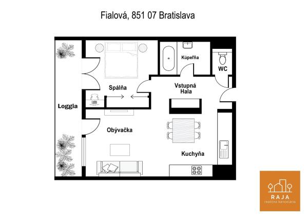 NOVOSTAVBA,  2-IZBOVÝ BYT S VEĽKOU TERASOU, SLNEČNICE/ FIALOVÁ ul.  ***KOMPLETNE ZARIADENÝ BYT ***