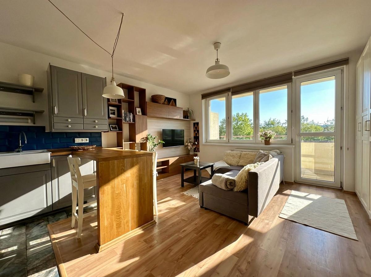 AFYREAL VIDEO predaj 2izb byt Nejedlého, Dúbravka - veľká slnečná loggia, výťah, kolaudácia 2003, pripravený k nasťahovaniu